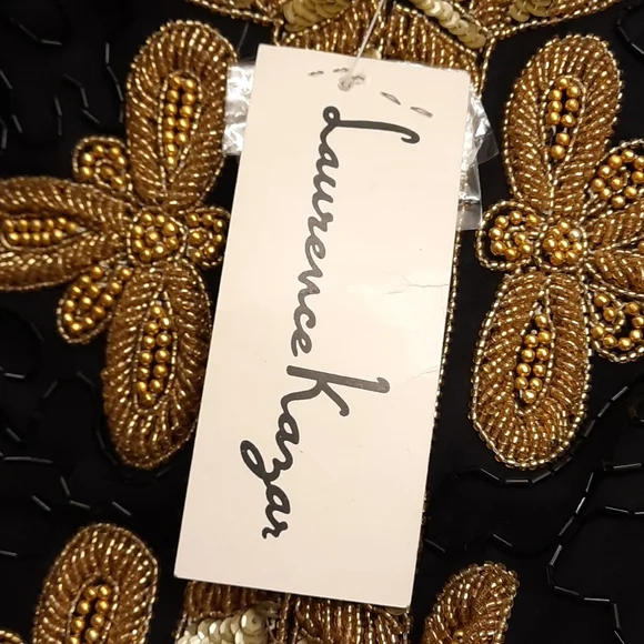 NWT, Vintage Laurence Kazar Black and Gold Hand Beaded Jacket - Picture 15 of 17